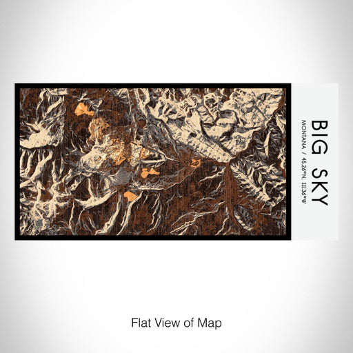 Rendered View of Big Sky Montana Map on 17oz Stainless Steel Insulated Bottle with printed ember style map