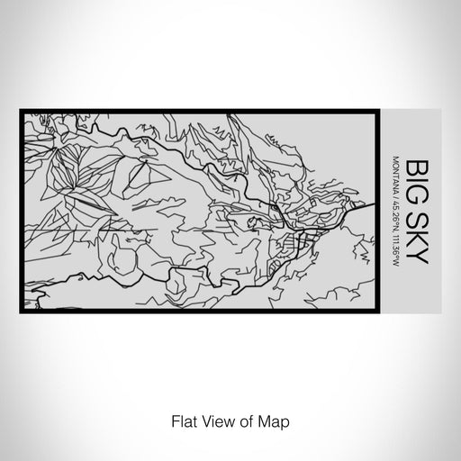 Rendered View of Big Sky Montana Map on 17oz Stainless Steel Insulated Cola Bottle in Stainless