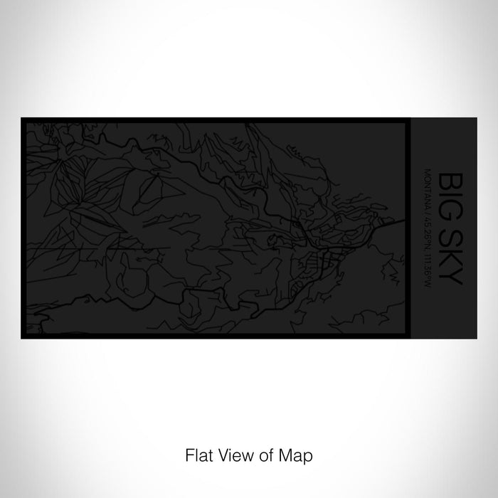 Rendered View of Big Sky Montana Map on 17oz Stainless Steel Insulated Cola Bottle in Stainless in Matte Black