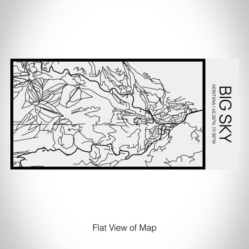 Rendered View of Big Sky Montana Map on 17oz Stainless Steel Insulated Cola Bottle in Stainless in Matte White