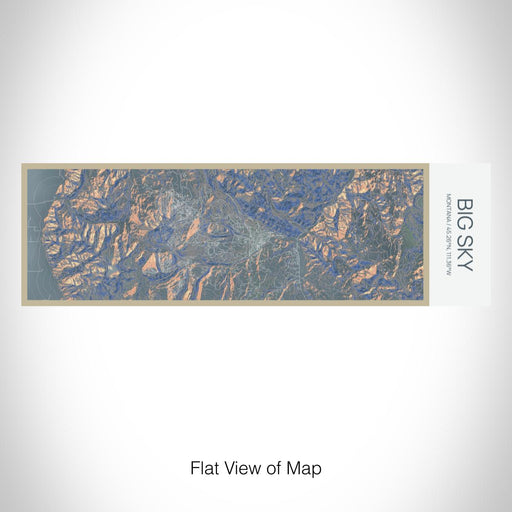 Rendered View of Big Sky Montana Map on 10oz Stainless Steel Insulated Cup in Afternoon with Sliding Lid