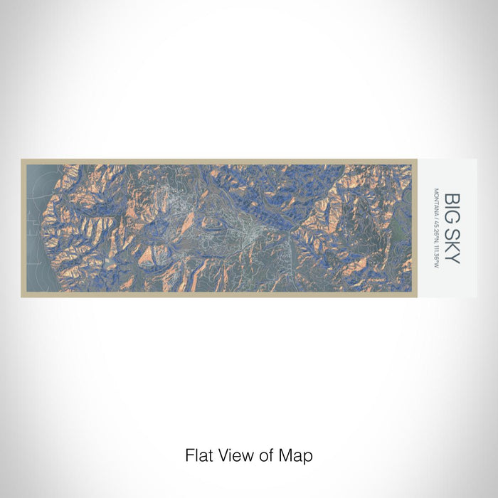 Rendered View of Big Sky Montana Map on 10oz Stainless Steel Insulated Cup in Afternoon with Sliding Lid