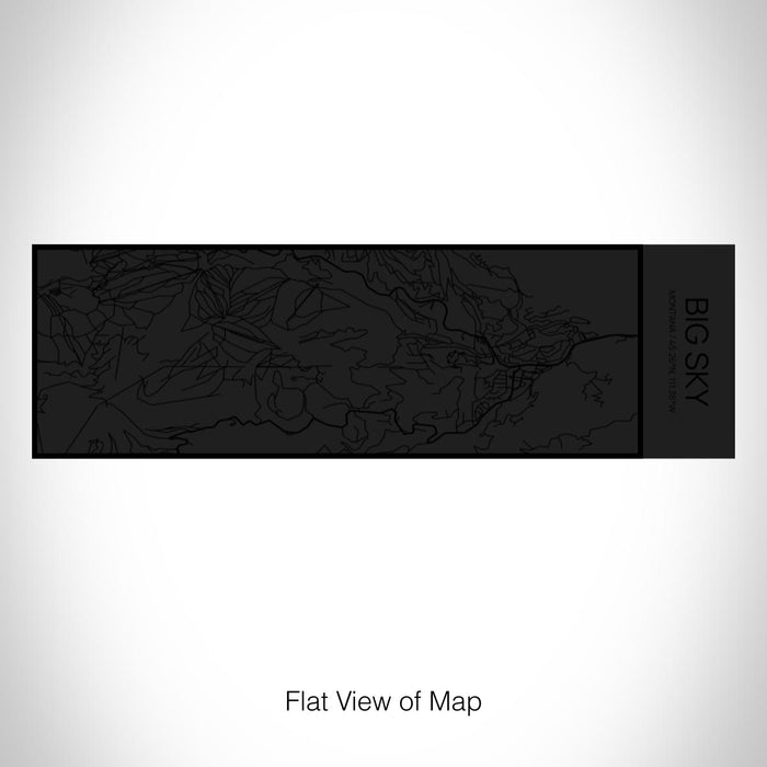 Rendered View of Big Sky Montana Map on 10oz Stainless Steel Insulated Cup in Matte Black with Sliding Lid
