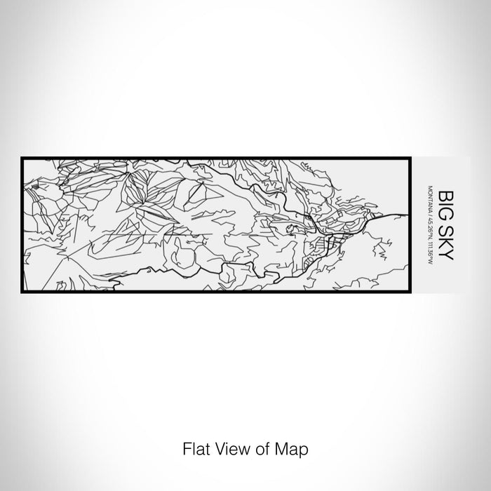 Rendered View of Big Sky Montana Map on 10oz Stainless Steel Insulated Cup in Matte White with Sliding Lid