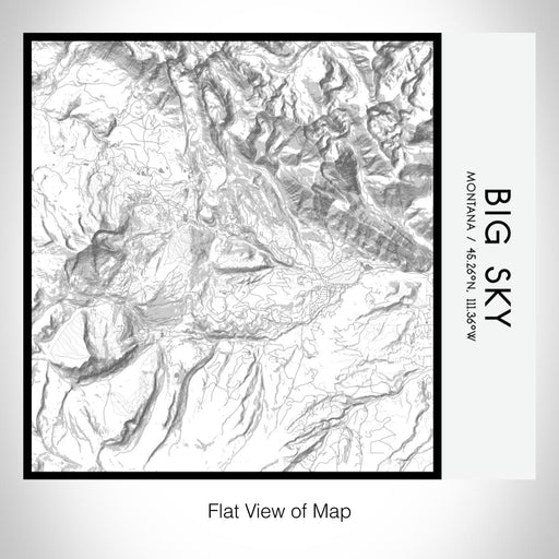 Rendered View of Big Sky Montana Map on 17oz Stainless Steel Insulated Tumbler in Classic Map Style