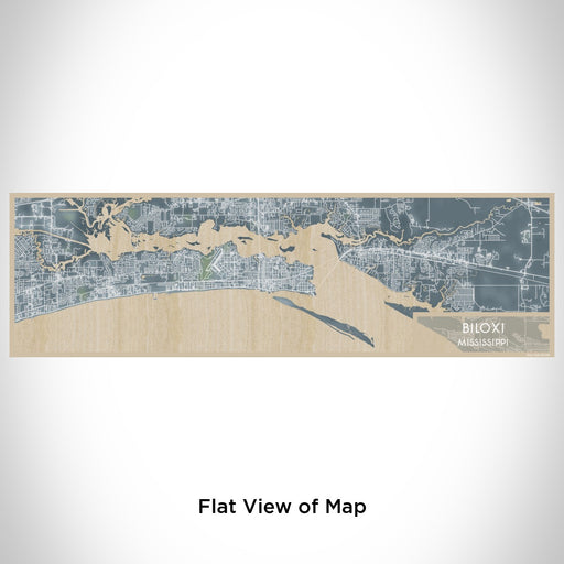 Flat View of Map Custom Biloxi Mississippi Map Enamel Mug in Afternoon