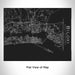 Rendered View of Biloxi Mississippi Map Engraving on 20oz Stainless Steel Insulated Bottle with Bamboo Top in Black