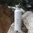 Biloxi Mississippi Custom Engraved City Map Inscription Coordinates on 20oz Stainless Steel Insulated Bottle with Bamboo Top in White