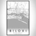 Biloxi Mississippi Map Print Portrait Orientation in Classic Style With Shaded Background