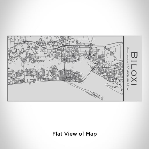 Rendered View of Biloxi Mississippi Map Engraving on 17oz Stainless Steel Insulated Cola Bottle