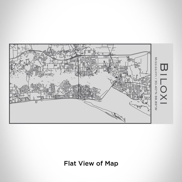 Rendered View of Biloxi Mississippi Map Engraving on 17oz Stainless Steel Insulated Cola Bottle