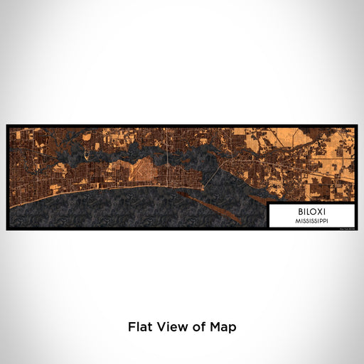 Flat View of Map Custom Biloxi Mississippi Map Enamel Mug in Ember