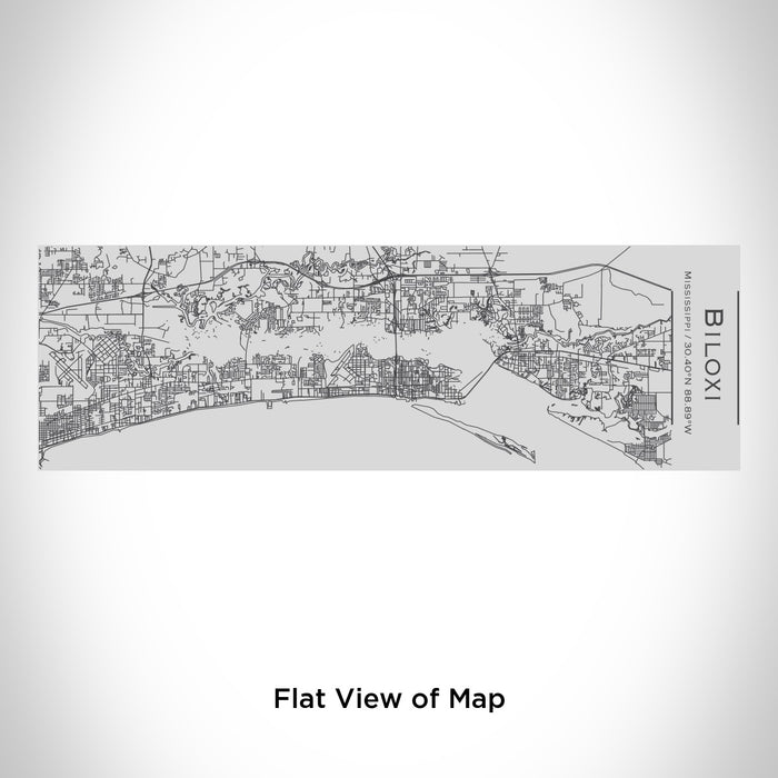 Rendered View of Biloxi Mississippi Map Engraving on 10oz Stainless Steel Insulated Cup with Sipping Lid
