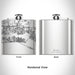 Rendered View of Biloxi Mississippi Map Engraving on 6oz Stainless Steel Flask