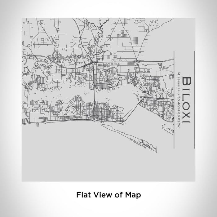Rendered View of Biloxi Mississippi Map Engraving on 17oz Stainless Steel Insulated Tumbler