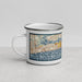 Left View Custom Biloxi Mississippi Map Enamel Mug in Woodblock