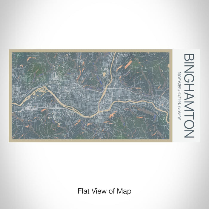 Rendered View of Binghamton New York Map on 17oz Stainless Steel Insulated Bottle with printed afternoon style map