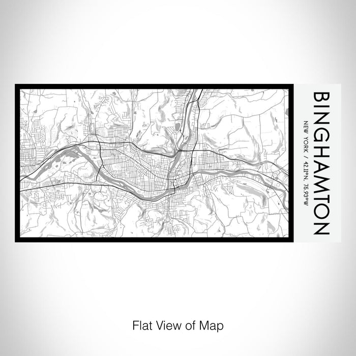 Rendered View of Binghamton New York Map on 17oz Stainless Steel Insulated Bottle with printed classic style map