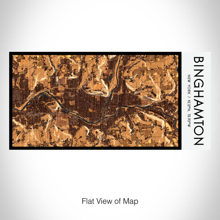 Rendered View of Binghamton New York Map on 17oz Stainless Steel Insulated Bottle with printed ember style map