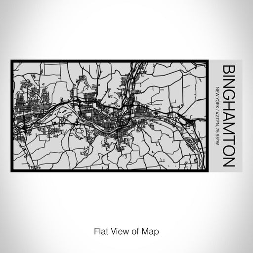 Rendered View of Binghamton New York Map on 17oz Stainless Steel Insulated Cola Bottle in Stainless