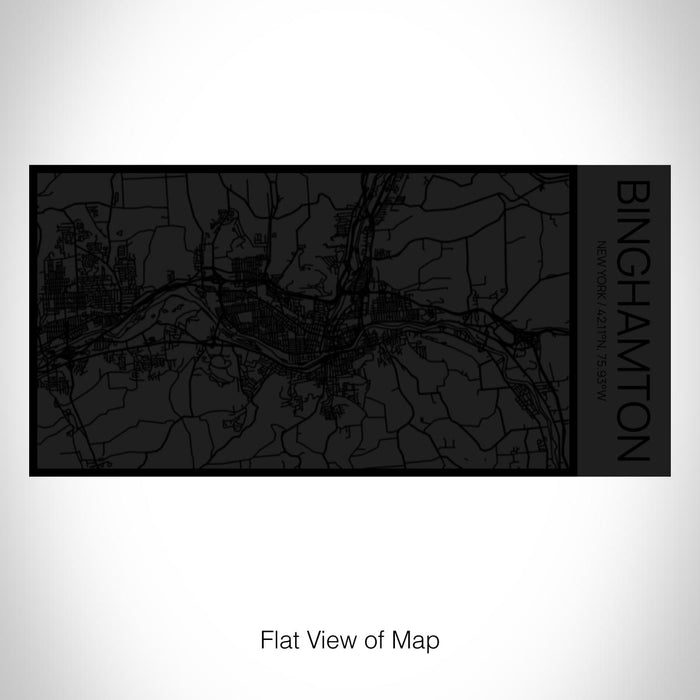 Rendered View of Binghamton New York Map on 17oz Stainless Steel Insulated Cola Bottle in Stainless in Matte Black
