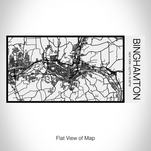 Rendered View of Binghamton New York Map on 17oz Stainless Steel Insulated Cola Bottle in Stainless in Matte White