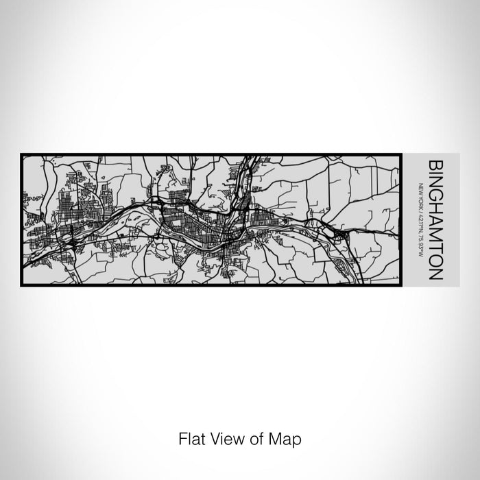 Rendered View of Binghamton New York Map on 10oz Stainless Steel Insulated Cup with Sipping Lid