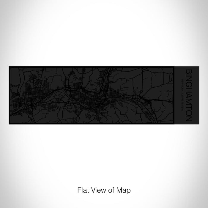 Rendered View of Binghamton New York Map on 10oz Stainless Steel Insulated Cup in Matte Black with Sliding Lid