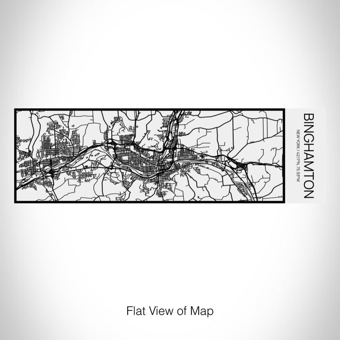 Rendered View of Binghamton New York Map on 10oz Stainless Steel Insulated Cup in Matte White with Sliding Lid