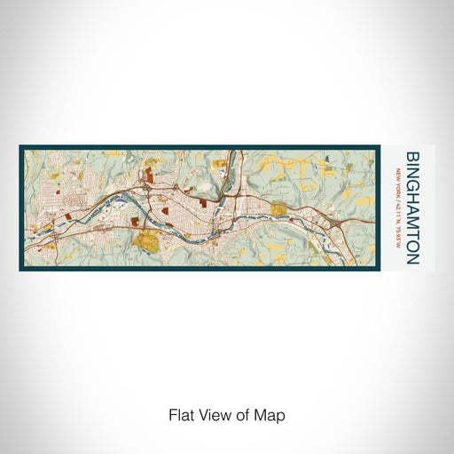 Rendered View of Binghamton New York Map on 10oz Stainless Steel Insulated Cup in Woodblock with Sliding Lid