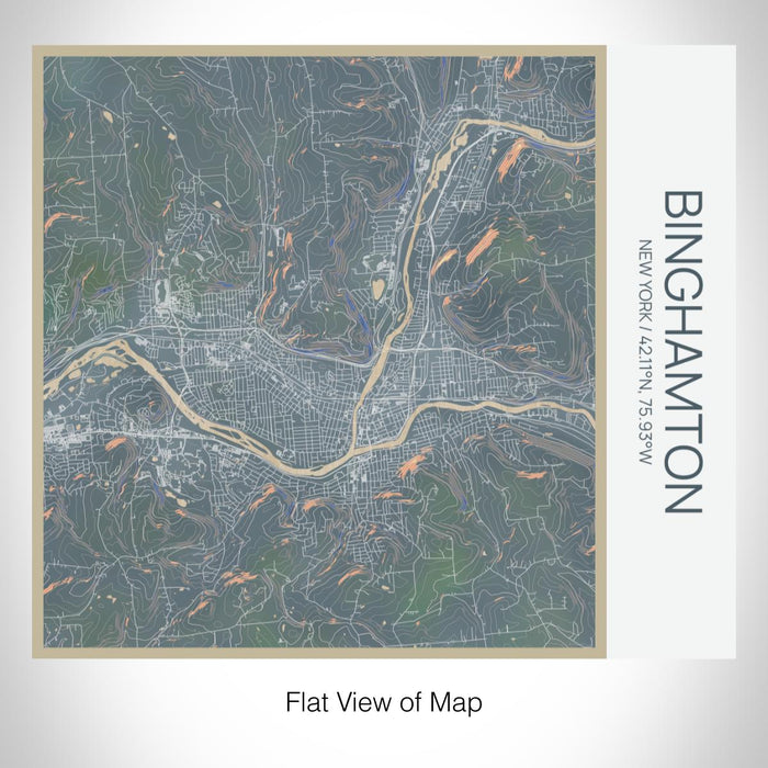 Rendered View of Binghamton New York Map on 17oz Stainless Steel Insulated Tumbler in Afternoon Map Style