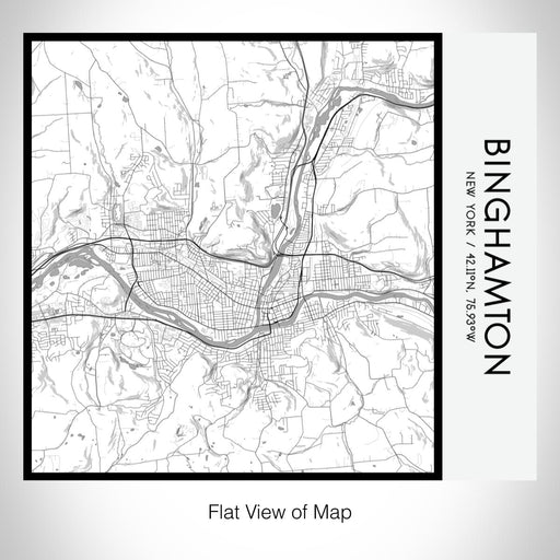 Rendered View of Binghamton New York Map on 17oz Stainless Steel Insulated Tumbler in Classic Map Style