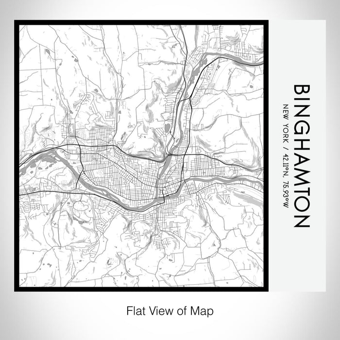 Rendered View of Binghamton New York Map on 17oz Stainless Steel Insulated Tumbler in Classic Map Style