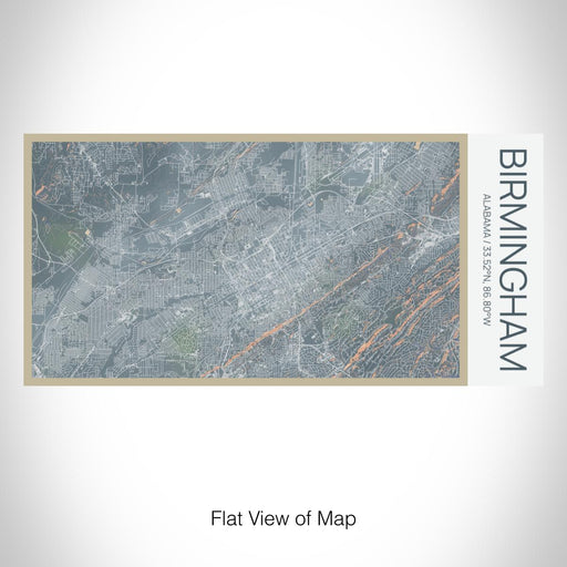 Rendered View of Birmingham Alabama Map on 17oz Stainless Steel Insulated Bottle with printed afternoon style map