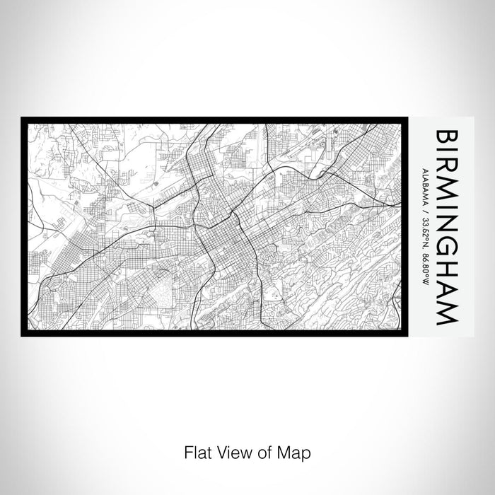 Rendered View of Birmingham Alabama Map on 17oz Stainless Steel Insulated Bottle with printed classic style map