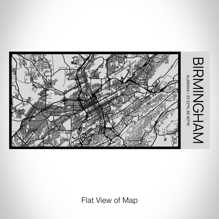 Rendered View of Birmingham Alabama Map on 17oz Stainless Steel Insulated Cola Bottle in Stainless