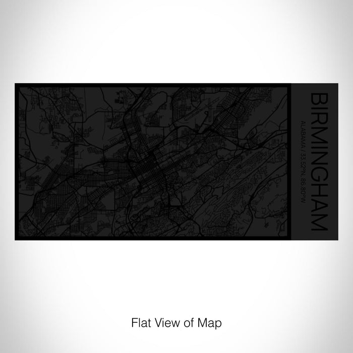 Rendered View of Birmingham Alabama Map on 17oz Stainless Steel Insulated Cola Bottle in Stainless in Matte Black
