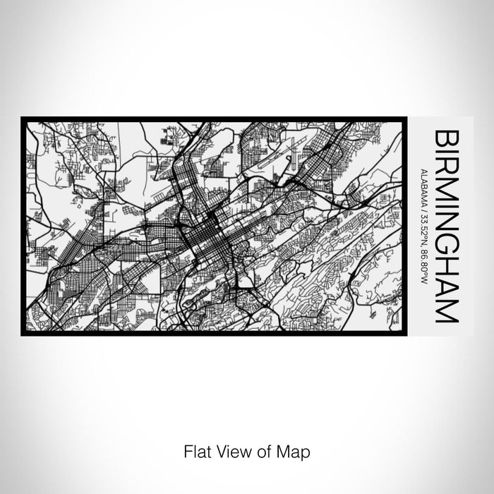 Rendered View of Birmingham Alabama Map on 17oz Stainless Steel Insulated Cola Bottle in Stainless in Matte White