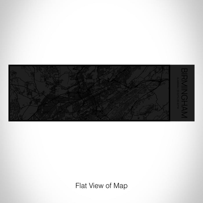 Rendered View of Birmingham Alabama Map on 10oz Stainless Steel Insulated Cup in Matte Black with Sliding Lid