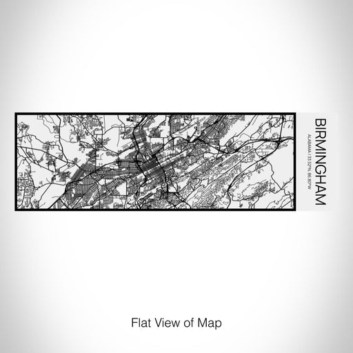 Rendered View of Birmingham Alabama Map on 10oz Stainless Steel Insulated Cup in Matte White with Sliding Lid