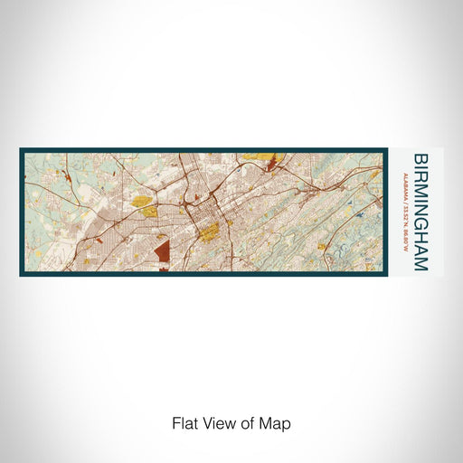 Rendered View of Birmingham Alabama Map on 10oz Stainless Steel Insulated Cup in Woodblock with Sliding Lid