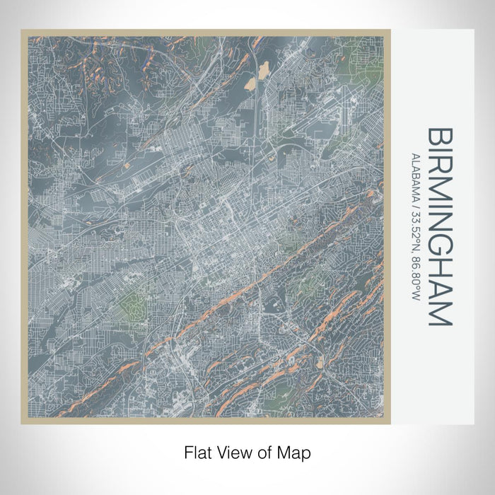 Rendered View of Birmingham Alabama Map on 17oz Stainless Steel Insulated Tumbler in Afternoon Map Style