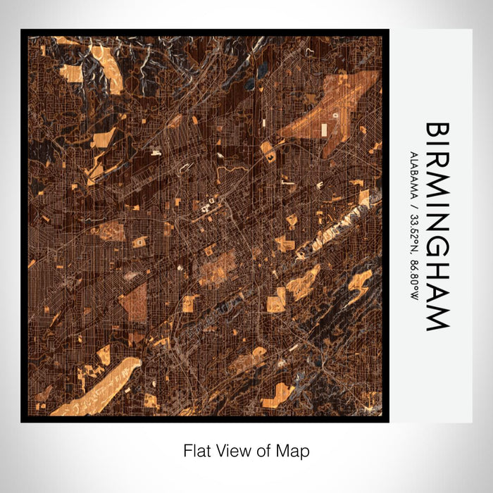 Rendered View of Birmingham Alabama Map on 17oz Stainless Steel Insulated Tumbler in Ember Map Style