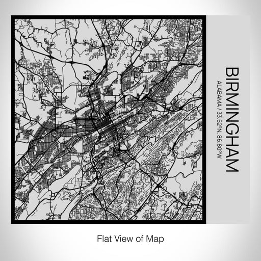Rendered View of Birmingham Alabama Map on 17oz Stainless Steel Insulated Tumbler in Tactile Lines with Succulent in Background