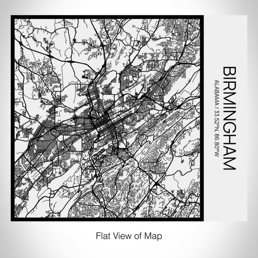 Rendered View of Birmingham Alabama Map on 17oz Stainless Steel Insulated Tumbler in Matte White with Tactile Lines