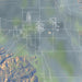 Bishop California Map Print in Afternoon Style Zoomed In Close Up Showing Details