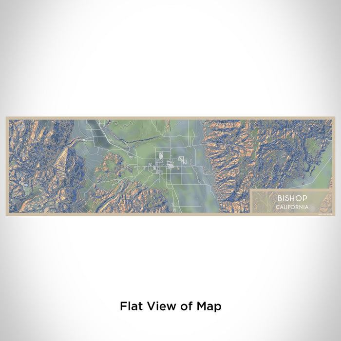 Flat View of Map Custom Bishop California Map Enamel Mug in Afternoon