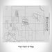 Rendered View of Bishop California Map Engraving on 20oz Stainless Steel Insulated Bottle with Bamboo Top