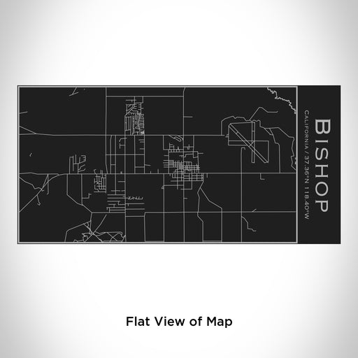 Rendered View of Bishop California Map Engraving on 17oz Stainless Steel Insulated Cola Bottle in Black
