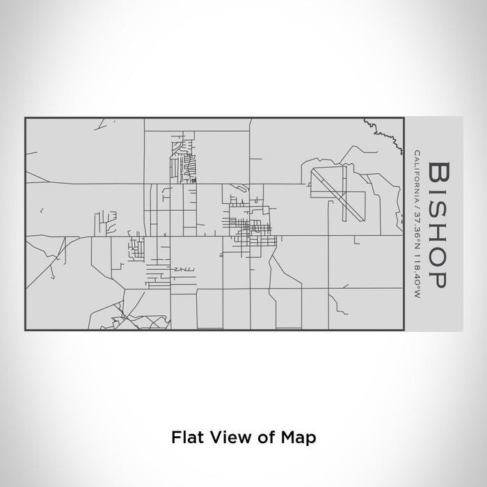 Rendered View of Bishop California Map Engraving on 17oz Stainless Steel Insulated Cola Bottle